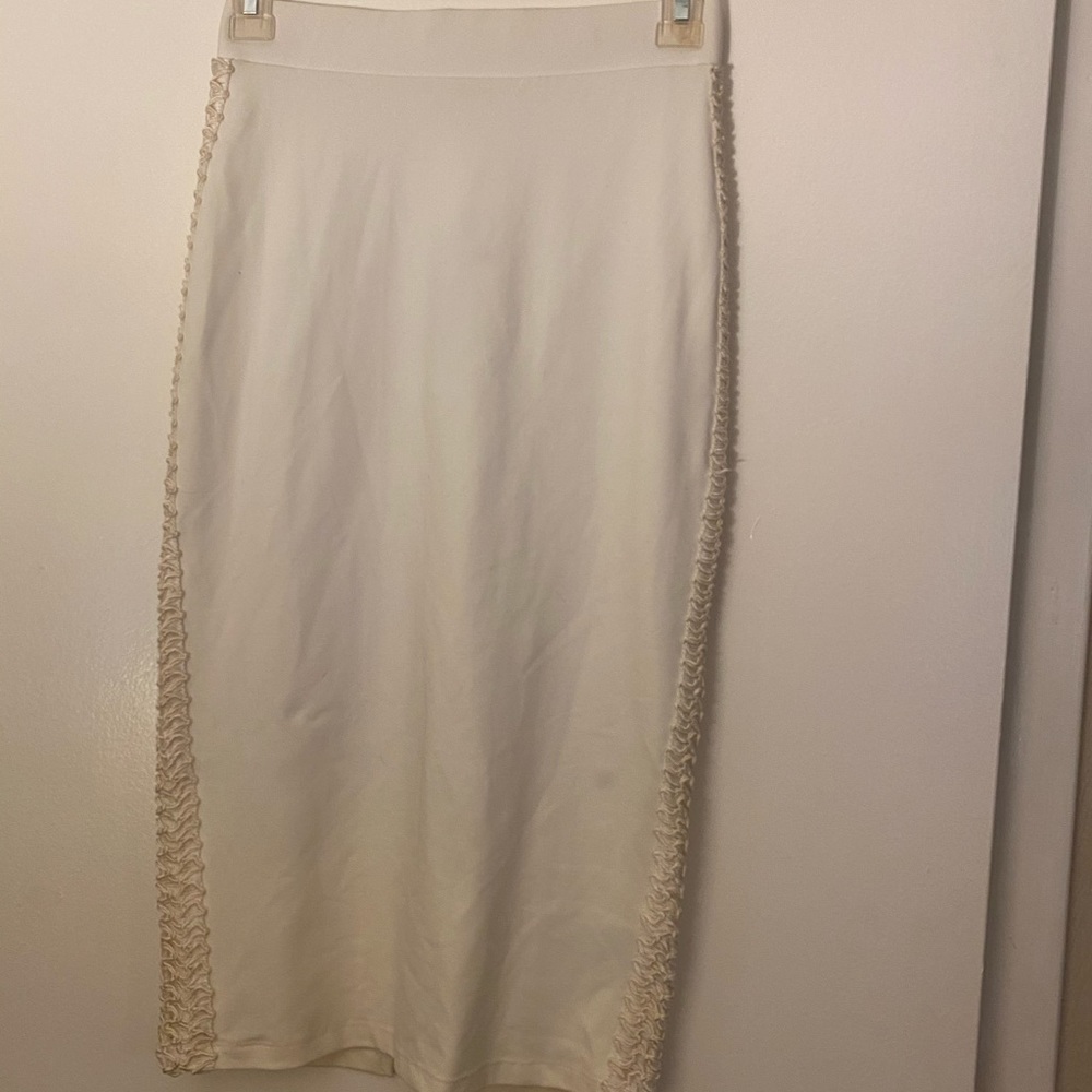 Bebe White Pencil Skirt